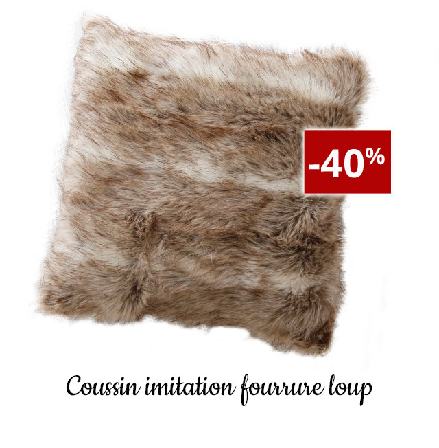 Coussin aspect loup